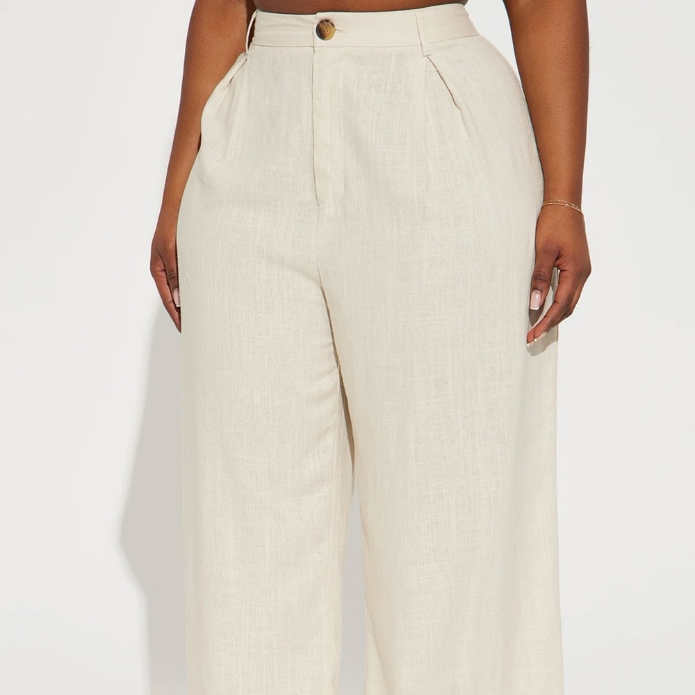 Oatmeal color trousers